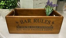 Bar Rules Beer Wine Wooden