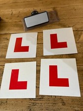 L Plates Fully Magnetic + Magnetic Strip + Driving Instructor Mirror Halfords