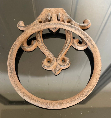 Cast iron towel ring antique - cast,