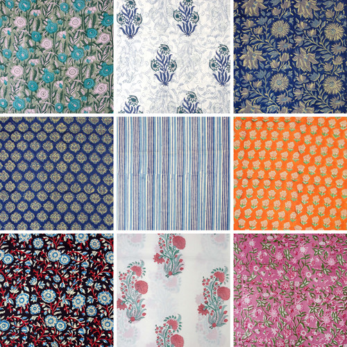Indian block printed multi - printed,