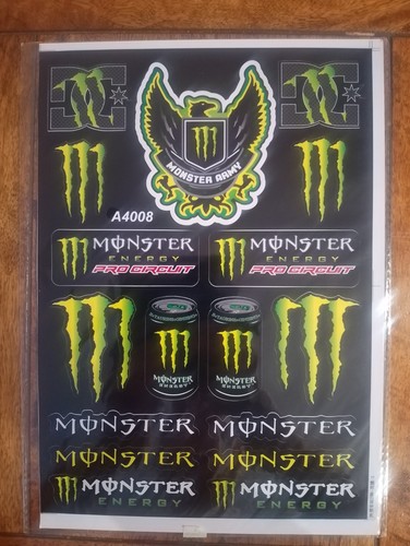 Monster energy sticker sheet - energy,