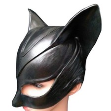 Returns Halloween Cosplay Costume Woman Super Hero Catwoman Latex Mask Batman