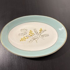 1x White Mist Ridgway Oval Plate. Miramar England small slight chip on the back