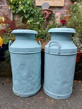 2 X Old Vintage  Milk Churn 10