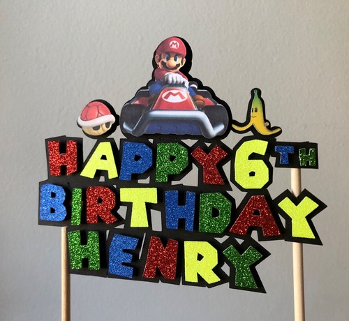 Mario kart cake topper - mario,