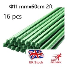 Garden Plant Stakes Support Sticks Canes Pole Grow Tools 16 Pack Φ11mmx 60 cm
