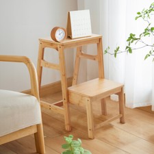 Bamboo 2-Tier Non-Slip Folding