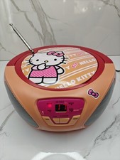 Rare 1976,2014 Sanrio Hello Kitty AM/FM CD Player Stereo Boom Box