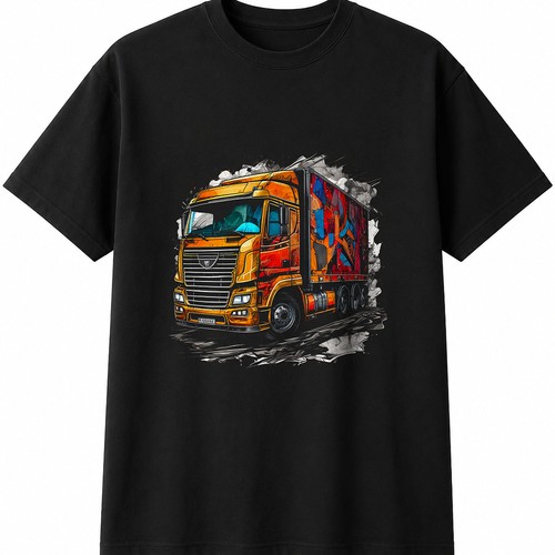 Hgv lorry detailed retro - detailed,