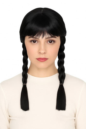 Wednesday addams wig black - addams,
