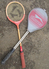 2x  Vintage Badminton Rackets Slazenger & Retro Wooden Ascot Sporting Goods