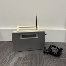 SONY DAB DIGITAL FM RADIO XDR-S20 WITH POWER LEAD - CREAM - WORKING