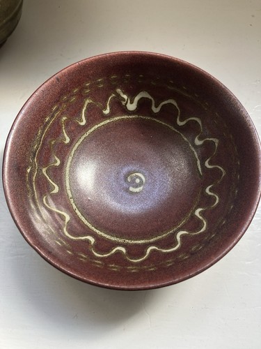 Wax resist decorated deep red - wax,