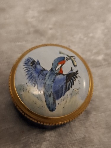 Crummles enamel pill box - enamel,