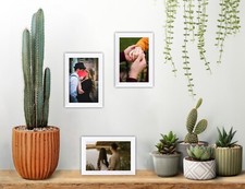 Photo Frame White 4"x6" Glass Wooden Wall Mount Tabletop Job Lot Wholesale BULK