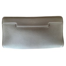 Smythson of Bond St Mink Coloured Leather Clutch