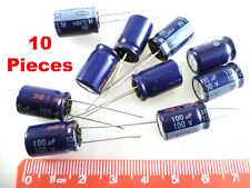 Matsushita Panasonic 100uF 100V Electrolytic Capacitors Radial 10 Pieces MBG001D