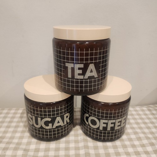 Vintage glass tea coffee sugar - glass, tea/coffee/sugar