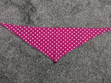 Pink Polka Dot Dog Bandana Medium