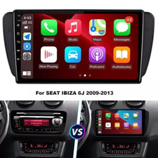 Android 14 9'' Carplay Stereo 2+32GB Sat Nav Radio For SEAT IBIZA 6J 2008-2014