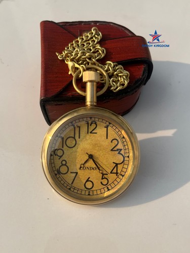 Vintage brass pocket watch - vintage,