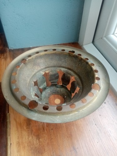 Antique brass oil lamp - brass,