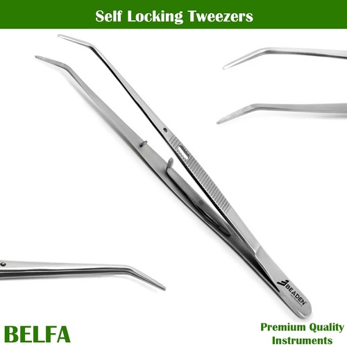 Surgical self locking tweezers - surgical, self-locking