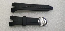 Seiko Genuine Premium Black Silicone Injection Watch Band 4A581JT Strap 28mm