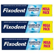 3 X Fixodent Complete Strong Hold Mega pack 70g Fresh Flavour - Fast delivery