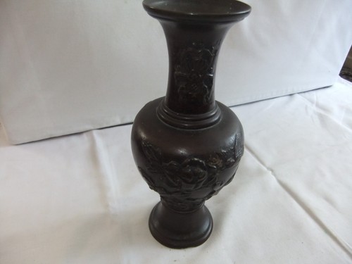 Antique japanese bronze vase - bronze,