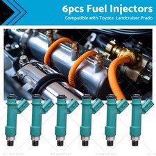 6x Fuel Injectors Suitable For Landcruiser Prado FJ Cruiser Hilux 1GRFE V6 4. 0L