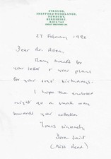 Dora Saint (Miss Read) Letter