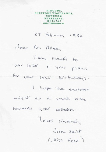 Dora saint letter - read),