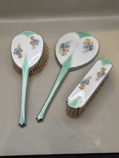 Green & Cream Enamel Guilloche