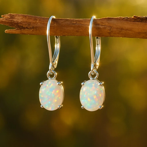 Natural fire opal teardrop - natural,