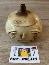 Sylvac 516 Crying Onions Face pot Vintage Brown/Cream Colour (See Pictures)