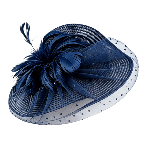 Cream feather fascinator hat - feather,