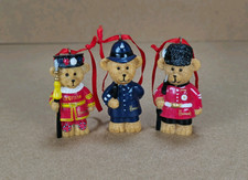 Harrods Christmas Tree Ornament Decoration X3 Beefeater Guardsman Police Bears