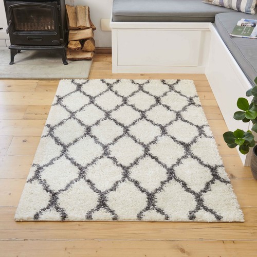 Modern thick cream trellis - thick,