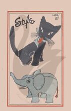Reproduction Vintage Cat & Elephant Soft Toys Sewing Pattern ST4386
