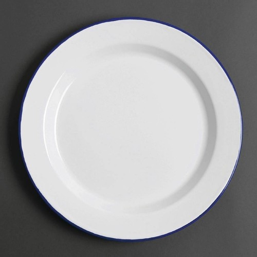Olympia enamel dinner plates - enamel,