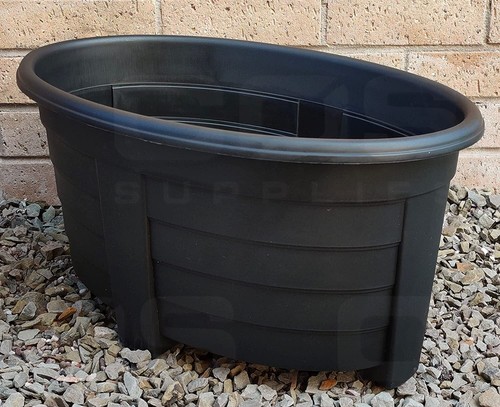 Oval planter trough black - trough,