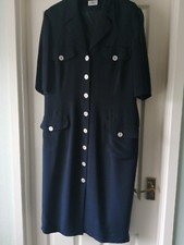 JOBIS   NAVY SILK COATDRESS