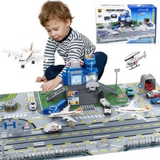 Airplane Toy Set with Trucks
