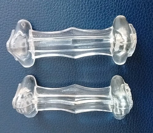 Antique glass knife rests - glass,