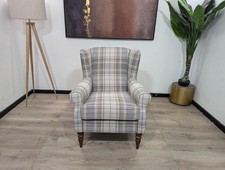Marks and Spencer M&S Highland Dove Grey Cosy Tartan Fireside Armchair RRP £899