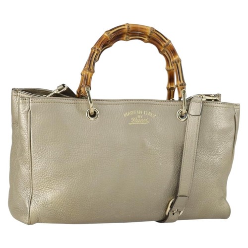 Gucci bamboo hand bag - gucci, leather