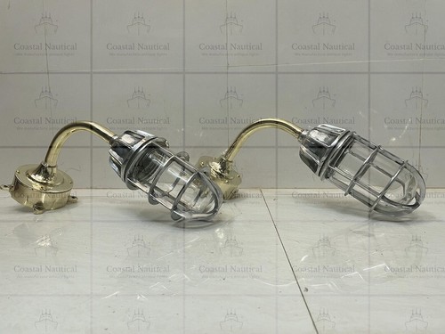 Pair swan neck - pair, brass