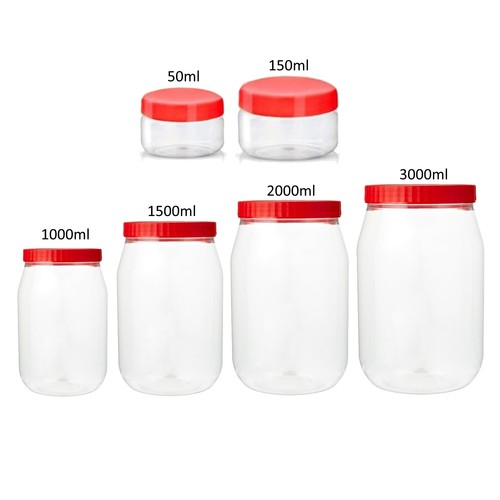 Plastic storage jars - plastic,