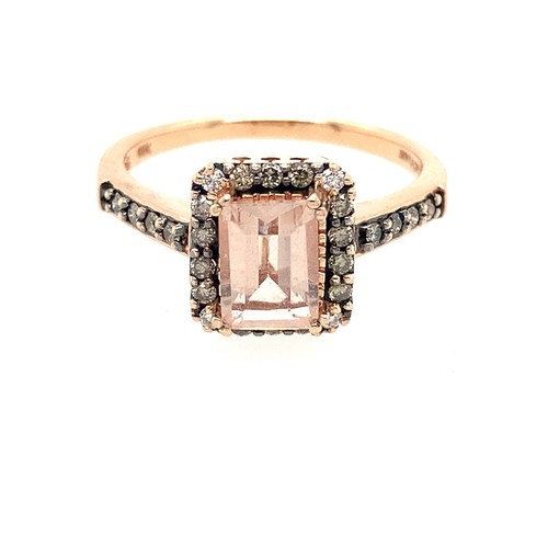 Levian emerald cut morganite - emerald,